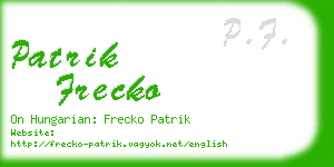 patrik frecko business card